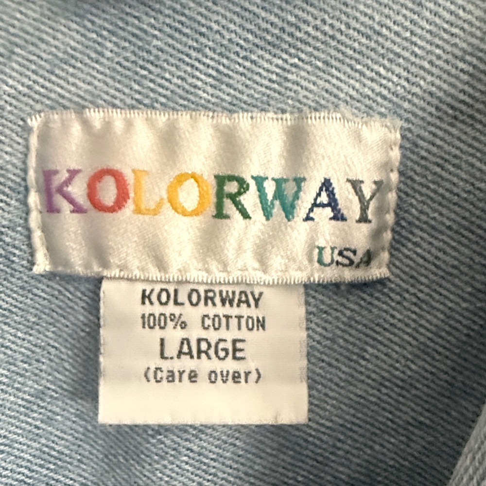 Vintage Denim Jean Jacket with Gold Accents - Picture 2 of 6